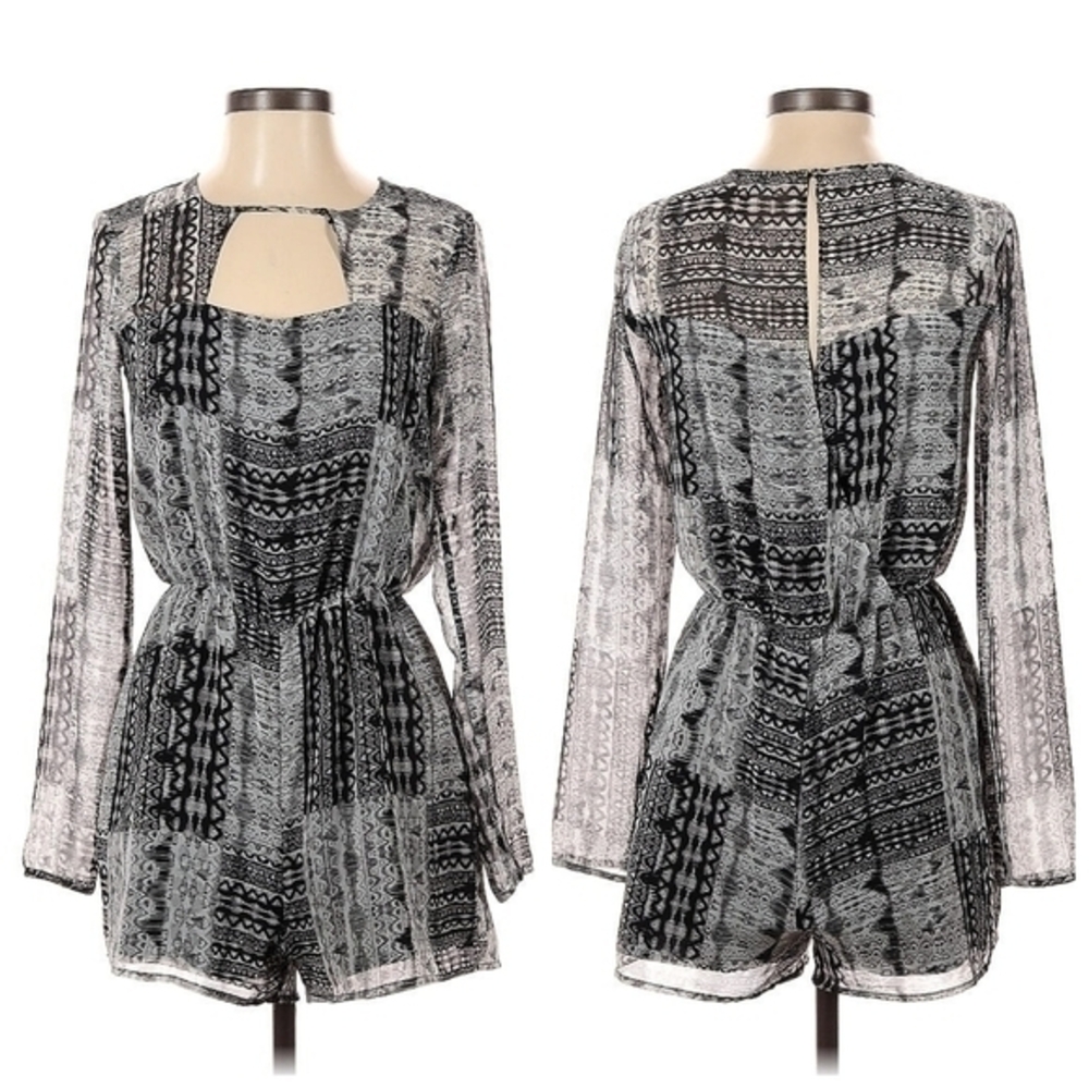 NWT BCBGeneration Paisley Print Sheer Romper